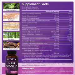 WGYPEU biotin 10,000mcg capsules close-up promoting strong hair and nails.