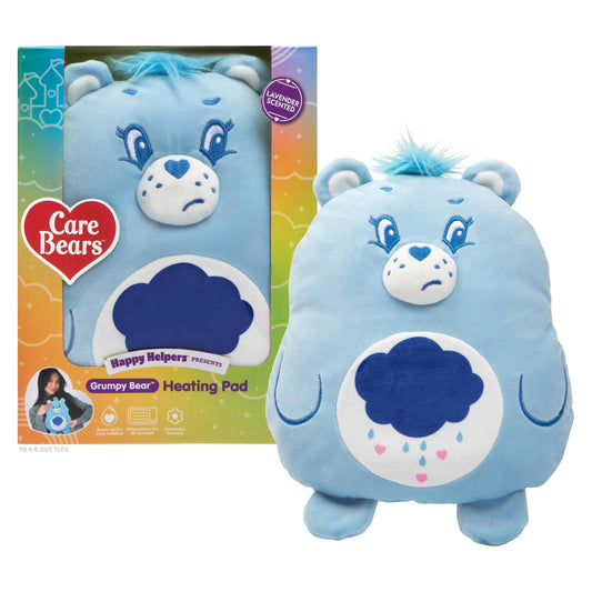 WHAT DO YOU MEME Grumpy Bear heating pad plush cozy cover for comforting warmth.