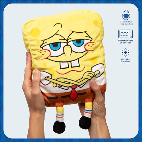 WHAT DO YOU MEME? SpongeBob heating pad with plush outer shell for relaxing warmth.