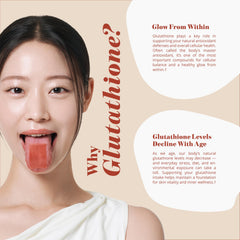 What the Glass Skin glutathione strip on tongue shows fast-melt, no-water convenience