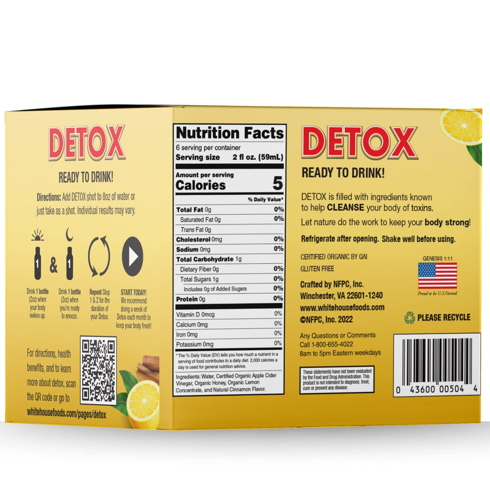 White House Detox on-the-go pack of 24 bottles for travel days.