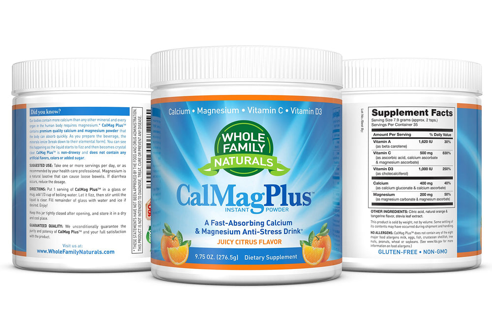Gluten-free non-GMO seal emphasizes pure, clean ingredients for CalMag Plus