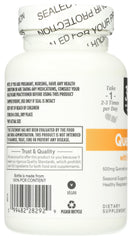 Ingredients list highlighting quality components in Quercetin with Bromelain