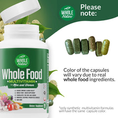 Greens and herbs blend in Whole Nature multivitamin for nutrient intake
