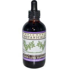 Whole World Botanicals Liver Lung Support Royal Desmodium bottle promotes breathing comfort and liver balance.