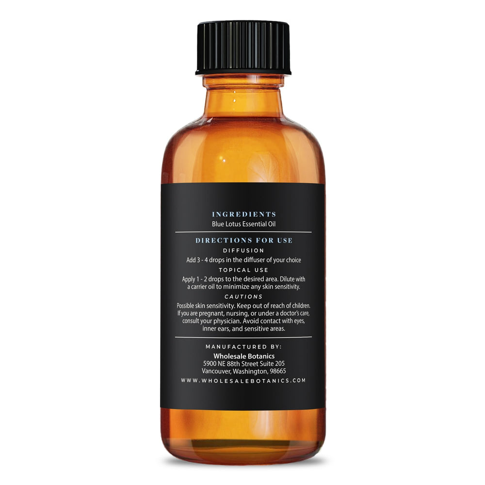 Wholesale Botanics Blue Lotus Essential Oil pour demonstrates premium quality for home use.