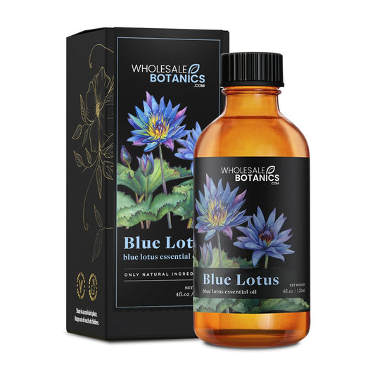 Wholesale Botanics Blue Lotus Essential Oil bottle for uplifting aromatherapy sessions.