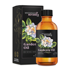 Wholesale Botanics Gardenia Oil bottle offers a luxurious floral aroma for diffusers and blends.