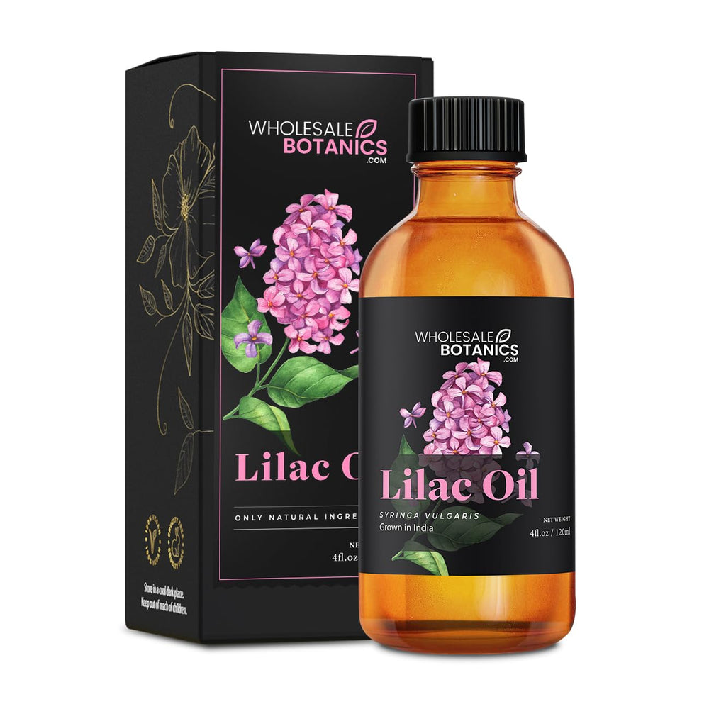 Wholesale Botanics Lilac Oil bottle close-up for aromatherapy and DIY blends