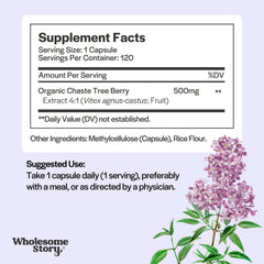 Wholesome Story Vitex label detail emphasizing clean label and quality.
