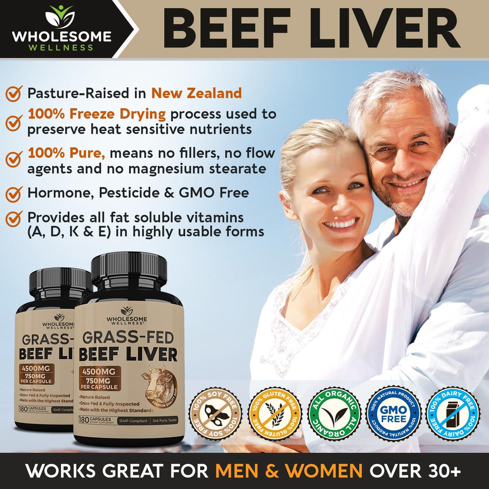 Wholesome Wellness capsules on counter for convenient daily energy support.
