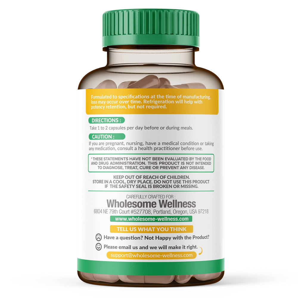 Wholesome Wellness capsules can be opened or chewed for flexible use