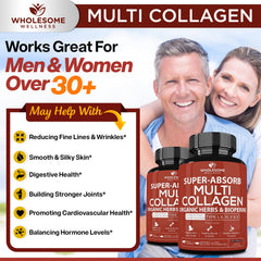 Wholesome Wellness organic herbs and Bioperine boost absorption.