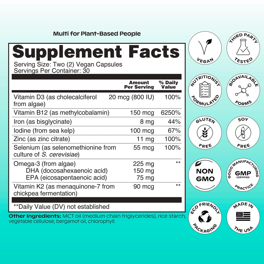 Wholier ingredients from fermented marine plants, chickpeas and rice implying plant-based nutrients.