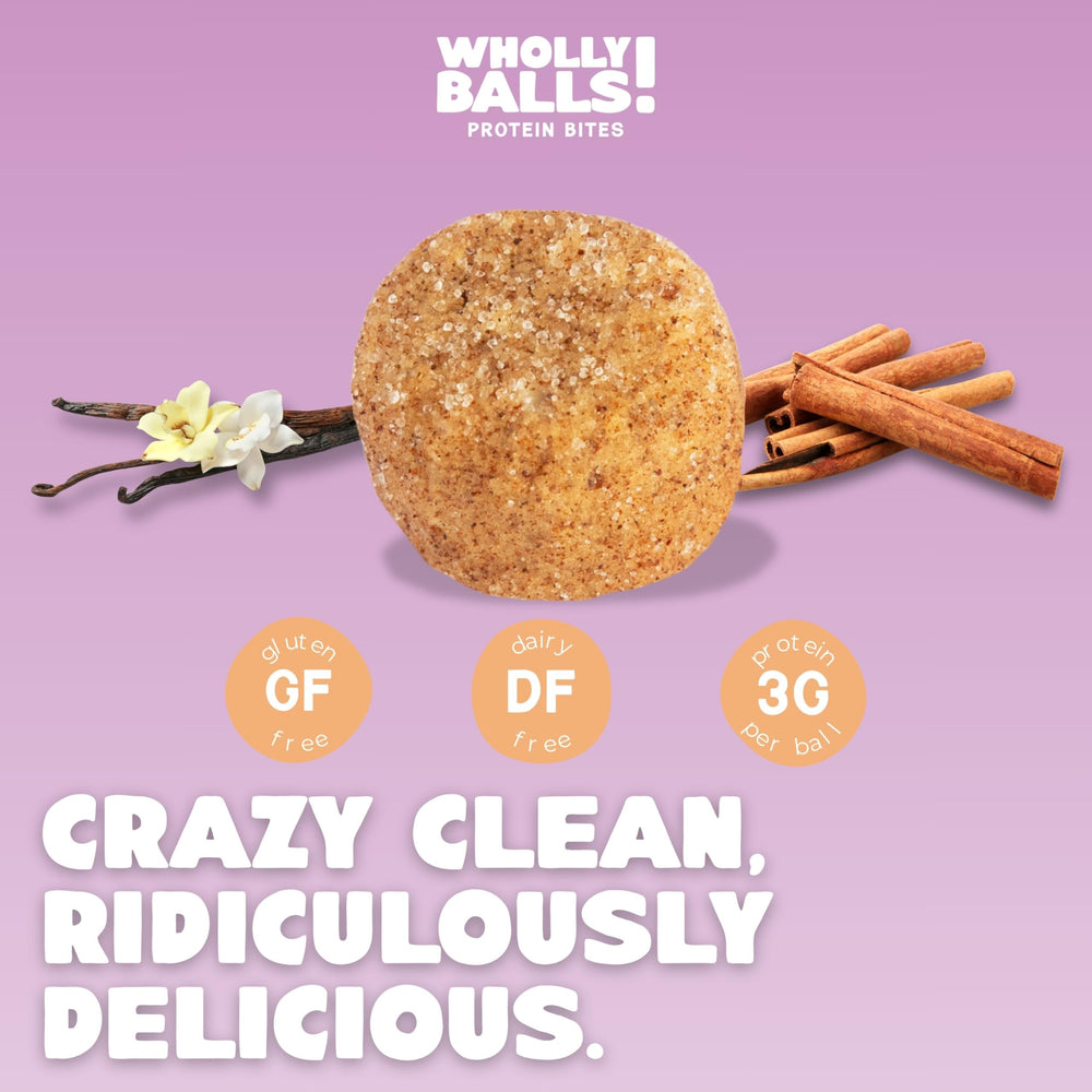 Wholly Balls cinnamon vanilla bites: satisfying keto-friendly snack choice.