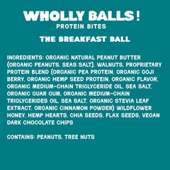 Wholly Balls Protein Bites plant-based protein for active lifestyles.