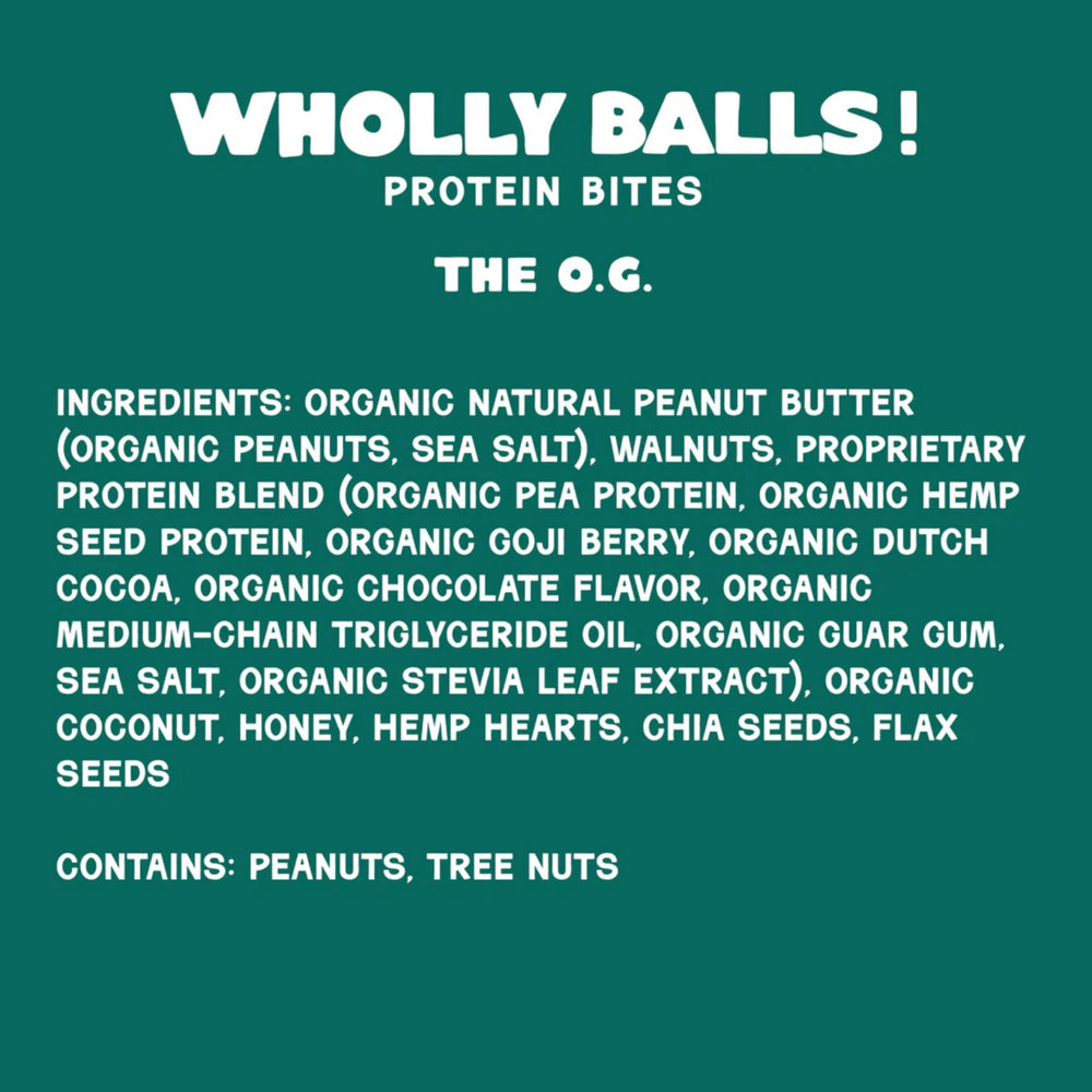 Wholly Balls Protein Bites texture close-up showing chewy center for satisfying snack