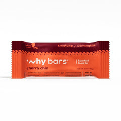 Why Bars Cherry Chia bar ingredients shot emphasizing simple plant-based components