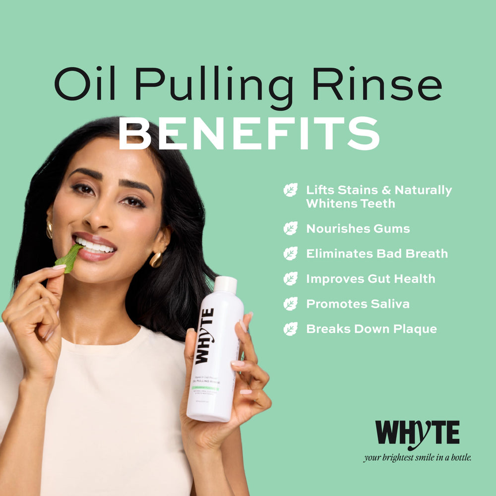 WHYTE spearmint aroma enhancing daily oral care routine