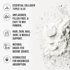 WHYZ bovine collagen powder dissolving in water shows smooth texture.