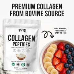 WHYZ bovine collagen powder in smoothie suggests easy nutrition.