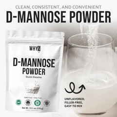 WHYZ D-Mannose powder blends smoothly into smoothies.