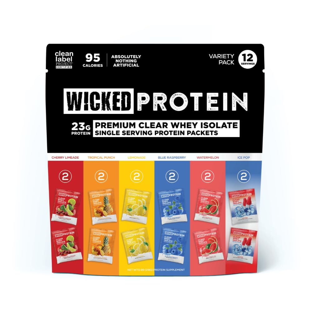 WICKED Protein Clear Whey Isolate ice pop flavor shake for post-workout recovery
