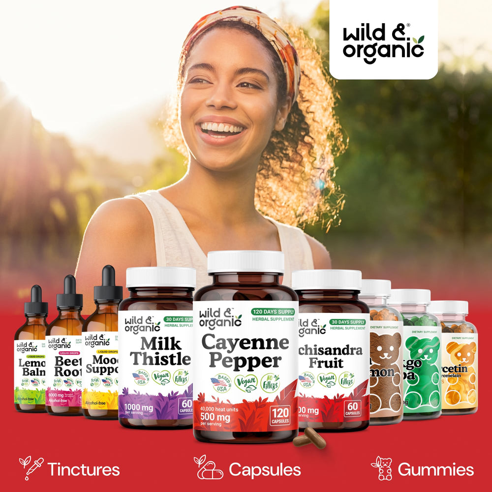 Wild & Organic Cayenne Capsules vegan-friendly packaging supports eco-conscious shoppers.