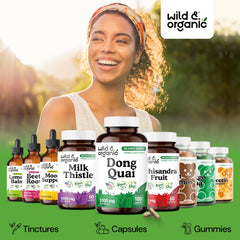 Wild & Organic Dong Quai packaging shows 1000 mg per serving.