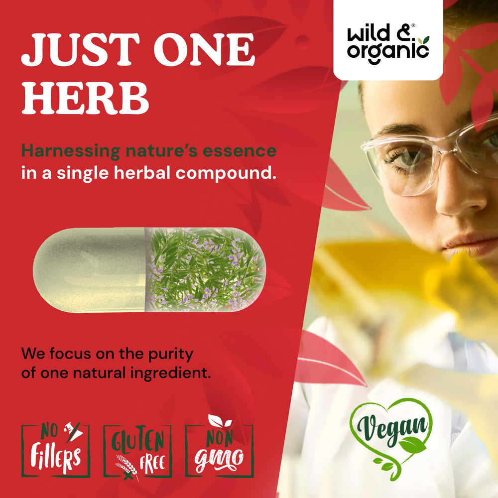 Powder inside capsule hints at rich herbal content