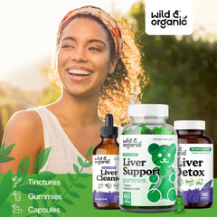 Wild & Organic Liver Support Gummies 60-count bottle supports a daily liver wellness routine.