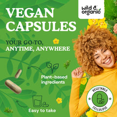 Wild and Organic Lung Cleanse ingredients list featuring mullein and ginseng