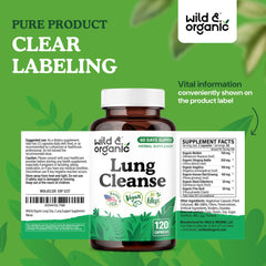 Wild and Organic Lung Cleanse packaging box showcased for shopper appeal