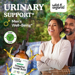 Wild and Organic label close-up showing vegan formula.