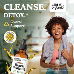 Wild & Organic tincture dropper close-up for precise, mess-free daily dosing.