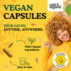 Wild & Organic turmeric root bright and potent for flavor and wellness.
