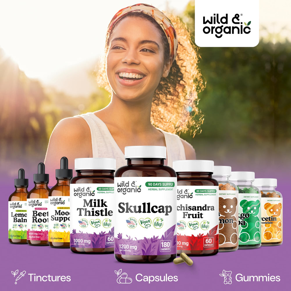 Wild & Organic vegan capsule coating demonstrates vegetable cellulose shell.