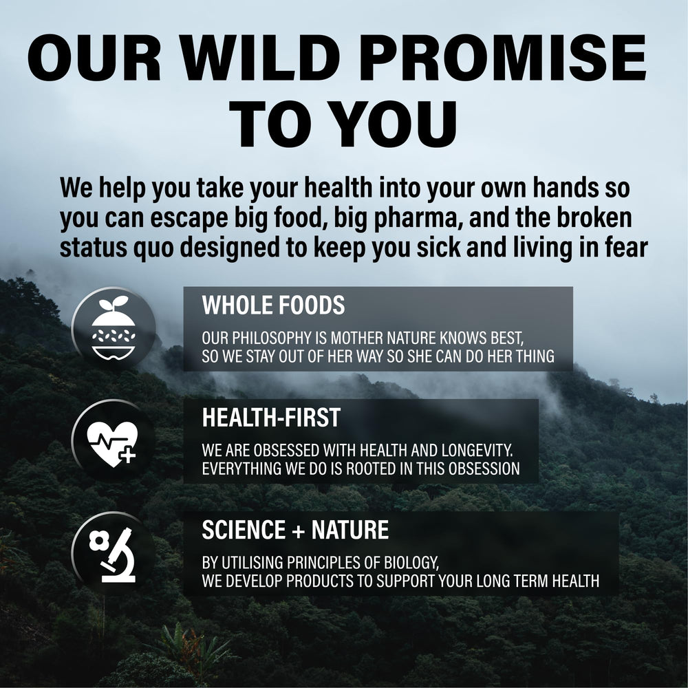 Open bottle of Wild Foods methylated multivitamin ready for capsules