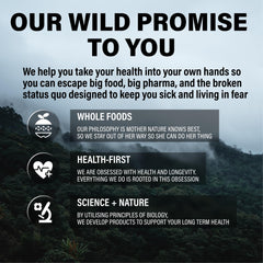 Open bottle of Wild Foods methylated multivitamin ready for capsules
