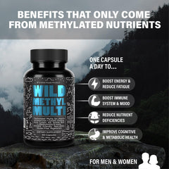 Capsules closeup showing methylated B vitamins for absorption support.