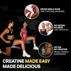 Wild Gainz gummies shown in a workout setting for post-exercise convenience.