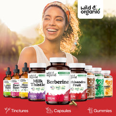 Wild & Organic Berberine 180-count bottle ready for a 90-day routine.
