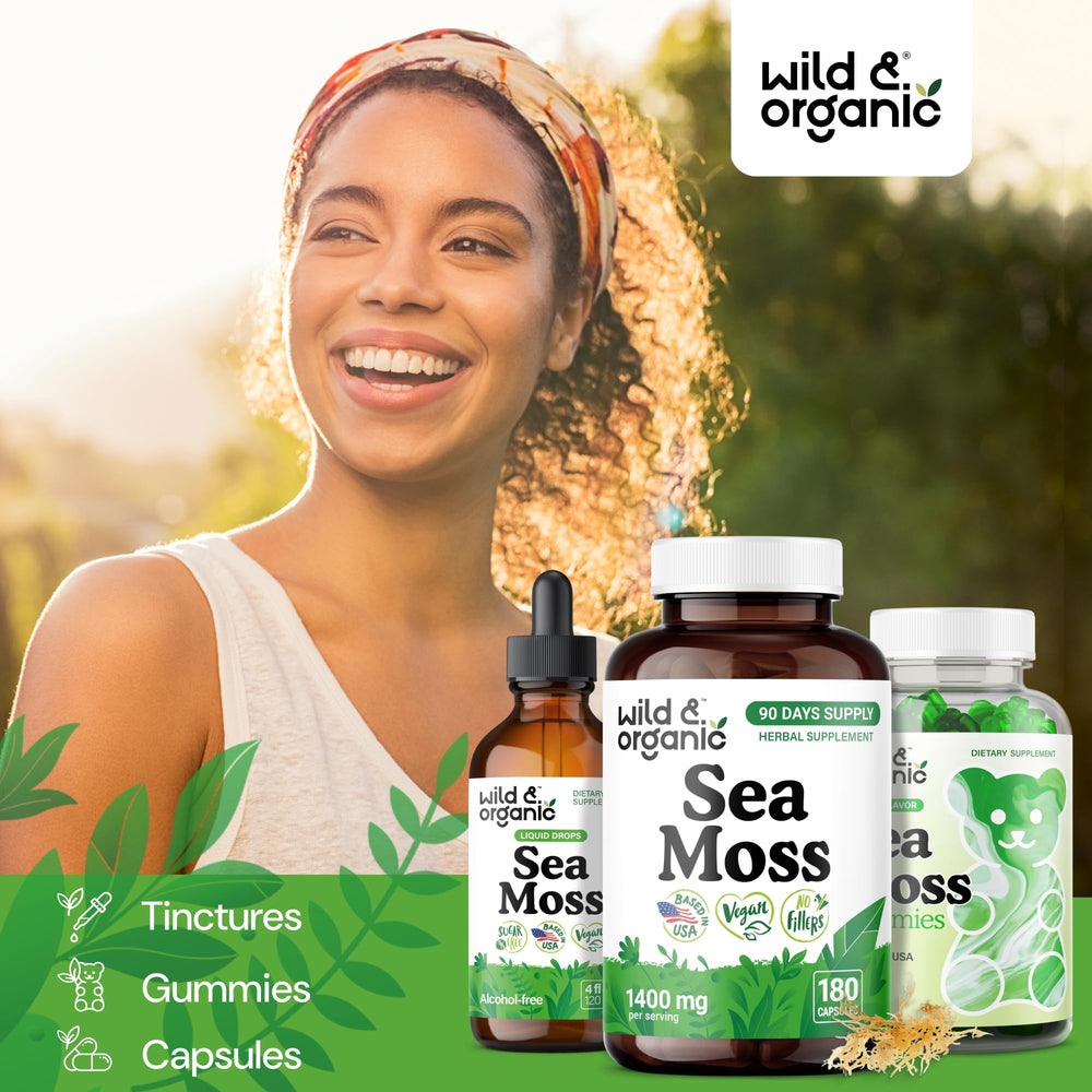 Wild & Organic Bladderwrack herb and sea moss blend on display