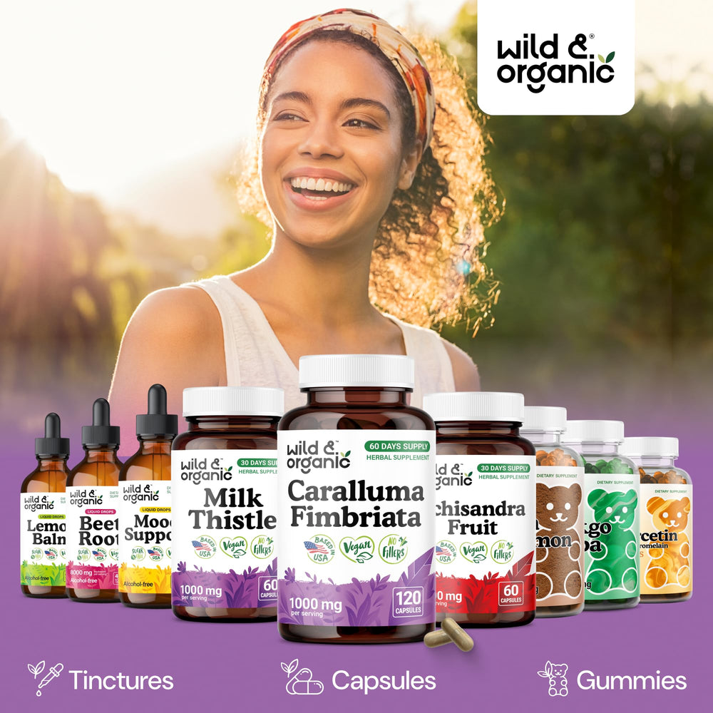 Wild & Organic Caralluma Fimbriata packaging view with 60-day supply note.