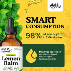 Pouring Wild & Organic lemon balm tincture into glass for easy use