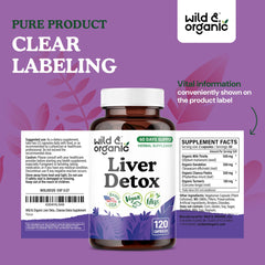 Wild & Organic Liver Detox Capsules vegan coating suggests easy-to-swallow daily use