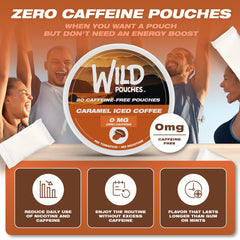 Wild Pouches caramel coffee pouches inside can neatly arranged for quick access.