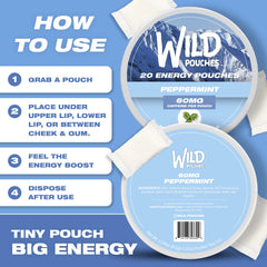 Wild Pouches front logo and texture detail build brand trust.
