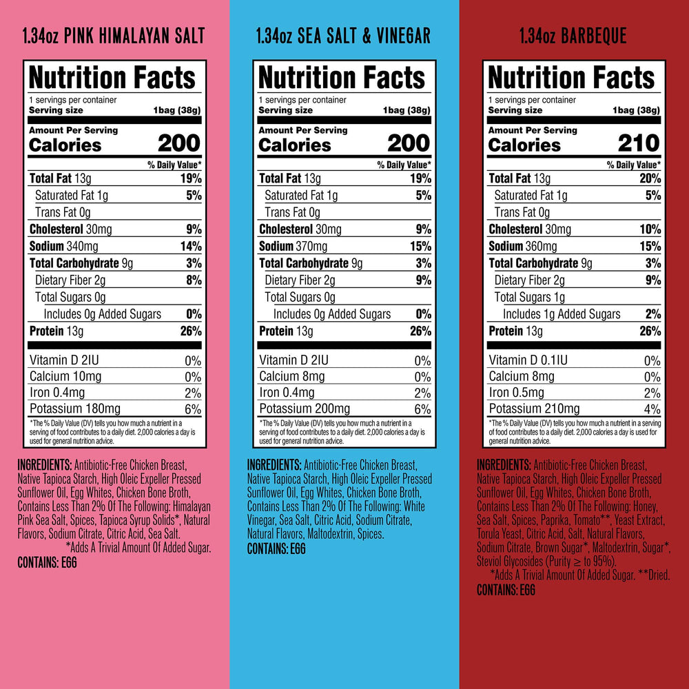 Wilde Chips Protein Chips Variety Pack close-up reveals bold flavors for quick cravings.