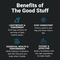 Wilderness Athlete The Good Stuff daily pack shown in a gym bag for on the go use